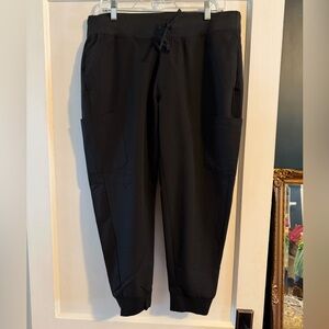 Mandala Jogger Scrub Pants L Petite Black